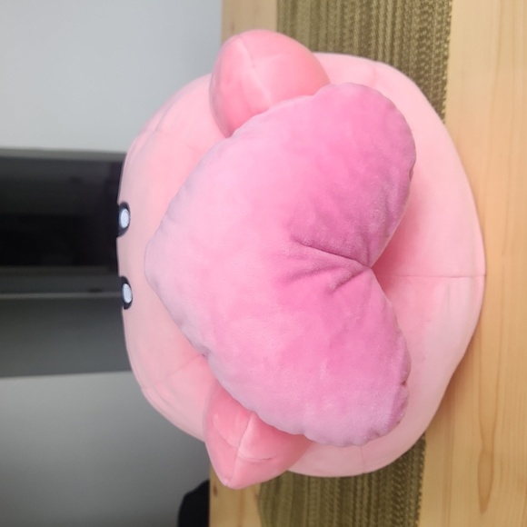 Large Nintendo Video Game Character Kirby Heart Pink Plush Toy 15" - Picture 5 of 15
